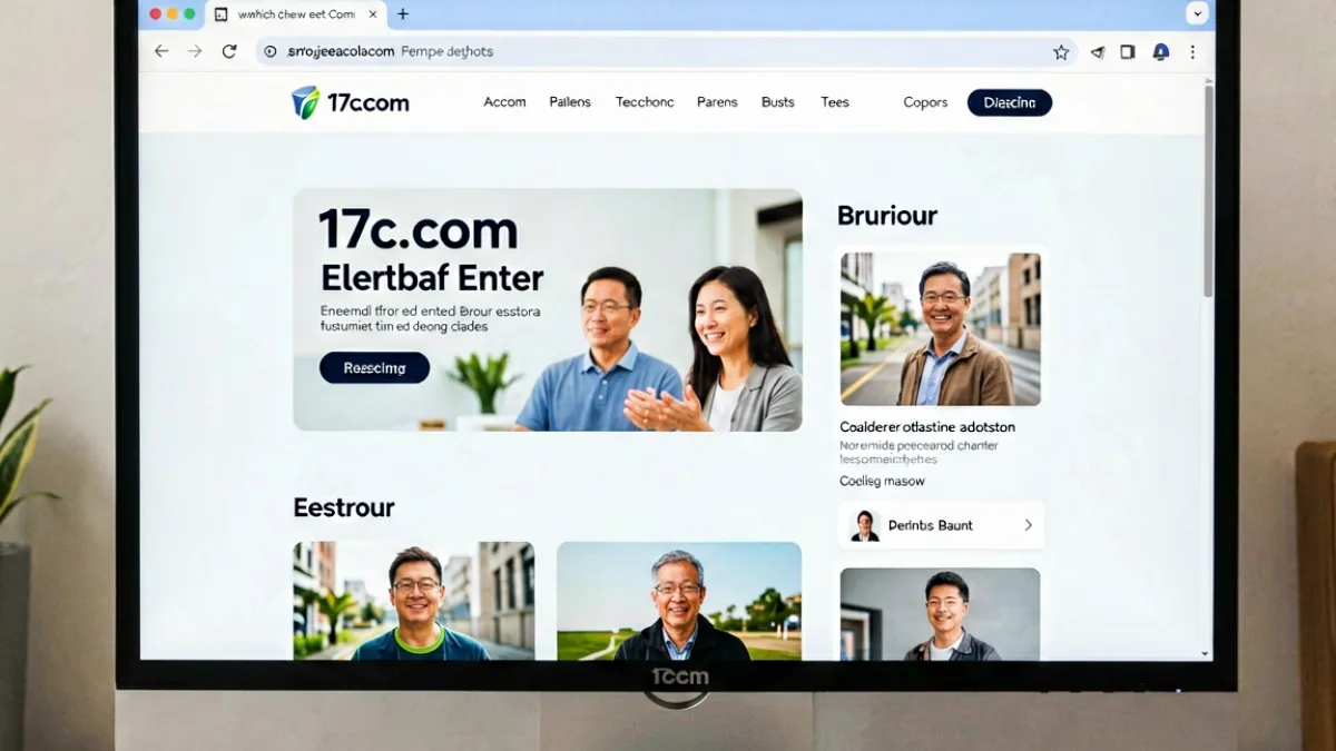 17c官方网站入口页面截图，浏览器地址栏显示17c.com，页面呈现主导航与内容分类入口