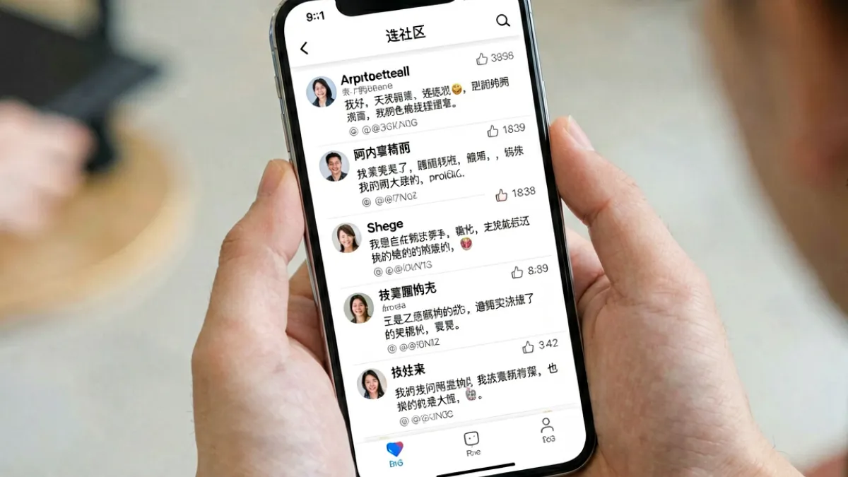 17c吃瓜板块网友围观爆料话题，手机屏幕上显示热议帖子评论区密集留言的场景